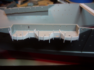 The rough form on the port forward sponson