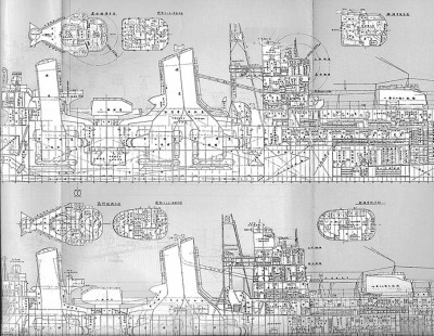 Akigumo (Kagero class top) vs Onami (Yugumo class bottom) plan, Gakken #19.jpg