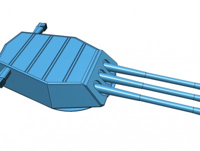 Model Monkey 14in-50 cal. Tennessee Class Triple Turret at 80% complete.b.jpg