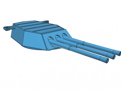 Model Monkey 14in-50 cal. Tennessee Class Triple Turret at 80% complete.a.jpg