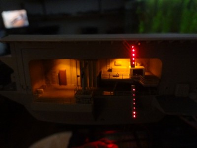 Close up of fantail lights