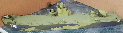 The splinter shields for the 20mm guns are in place; it will be no problem laying the guns into the cradles later.