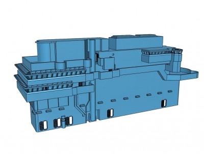 Model Monkey USS Saratoga Island CV-60 at 50% complete.a.jpg