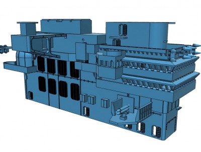 Model Monkey USS Saratoga CV-60 Island 1970 at 95% complete.a.jpg