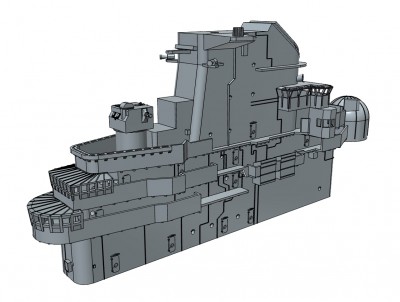 Model Monkey USS Yorktown CVS-10 Island 1968 at 90% complete.a.jpg