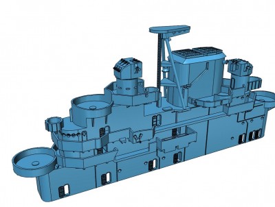 Model Monkey Essex class island (short-bridge) at 90 percent complete.a.jpg