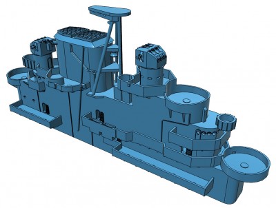 Model Monkey Essex class island (short-bridge) at 90 percent complete.c.jpg