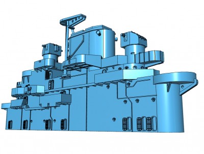 Model Monkey Essex class island (short-bridge) at 90 percent complete.f.jpg