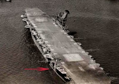 Junyo postwar crop, port aft AA rocket platform.jpg