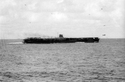 Hiryu launching Kobayashi strike (Vals), June 4, 1942.jpg