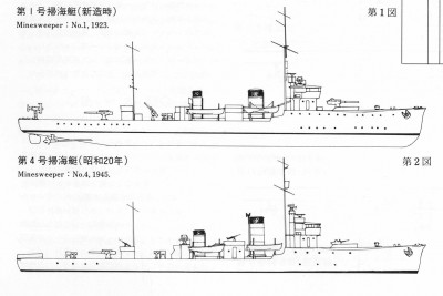 W-1 class line drawing, Nihon no Gunkan.jpg