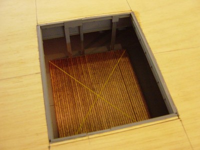 Aft elevator now installed.