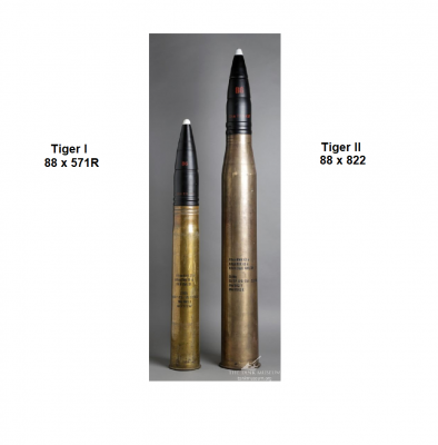 Tiger I and Tiger II round comparison.png