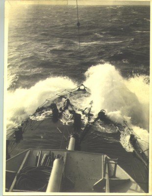 HMAS Waterhen in rough seas Mediterranean 19 January 1940.jpg