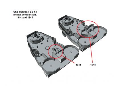 Model Monkey 1-350 Missouri BB-63 Bridge comparison.png