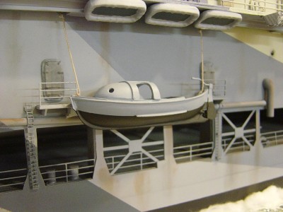 Here's one of two 26' motor whale boats I have added. I don't have any shots of the details of the rigging, so I kept it simple.