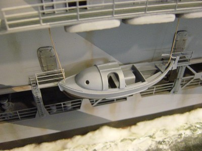 An overhead view. These small boats are again from John Haynes. Resin and cast metal, 4 pieces in total.