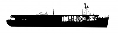 The USS Long Island -- America's first "baby flat top."   Hero at Guadalcanal ...