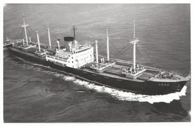 M.V. Kisoharu Maru (v), � unknown; in Yamashita-Shinnihon Kisen Kaisha livery.
