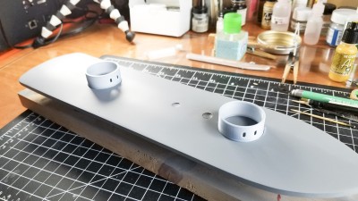 Two turrets. I printed two test pieces, as these things cost me $.18 each.