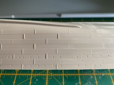 CV-6 Hull scribing.jpeg (63.46 KiB) Viewed 2313 times Removing the raised plating detail.