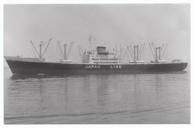 M.V. Manhattan Maru (v), � unknown; in Japan Line Ltd livery.