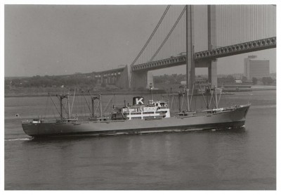 M.V. Muneshima Maru (iv), � unknown; in Kawasaki Kisen Kaisha livery.
