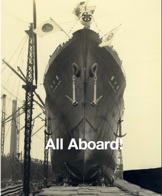Kunikawa at launch, June 1937 - Voyaging thru Time, a Brief History of the K Line.jpg