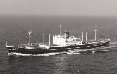M.V. Atsuta Maru (i), � unknown. The first photograph I bought for my collection of post-war Japanese merchant ships.
