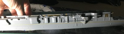 Port side.  Finished the degaussing cable.