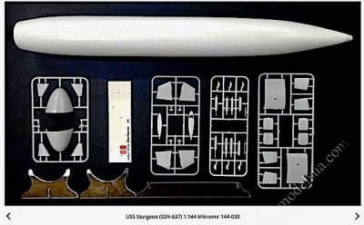 MikroMir 1/144 scale Sturgeon kit parts