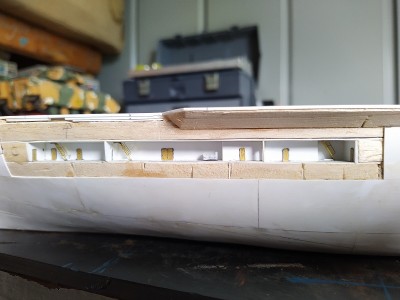 Forward port weather decks.