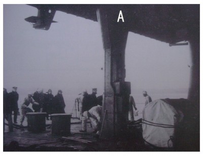 Shokaku forecastle runoff pipe 1941.jpg