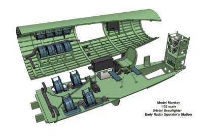 Model Monkey 1-32 Beaufighter early Radar Operators Station.jpg