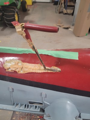 Then I grabbed it and yanked...and this happened...but even better, the shaft rotated in the hole, and I was able to pull it out in one piece.