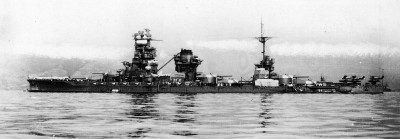 Hyuga at Kure, December, 1940.jpg