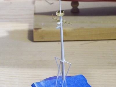 The new Mainmast...the ladder to the crow'snest to be added after paint.