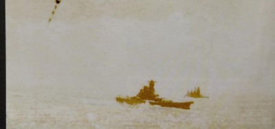 Yamato (front), Nagato (behind), and Fuso (rear) as seen from Musashi, 17 October 1943.jpg