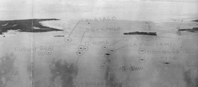 IJN Force A Fleet Brunei Bay Borneo NEI 7th Nov 1944 photo by B-24 90th BG.jpg