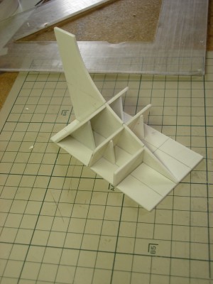 new structure to rear part..... yes the inclination of the bulkheads make the difference.<br />the piece revest perfect now.