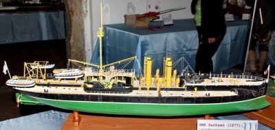 The german ironclad corvette SMS Sachsen -  1877