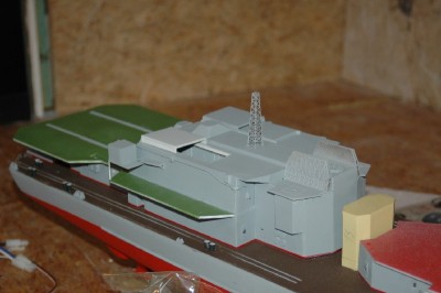 All in place, ready for the white lining and the flag on the sides