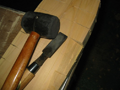 take off the wood piece by chizel and  hammer