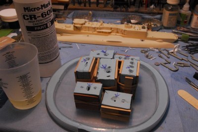 Here are some molds on the base of my homemade vacuum chamber, ready for the pour of resin.  This was a failed attempt to pull the air from the resin.