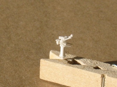 Another shot of the director.  Styrene stock and stretched sprue were used.