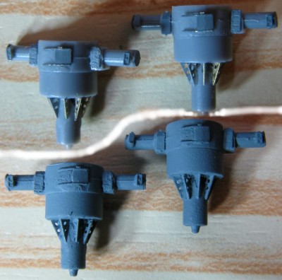 Mogami80 - 4.5m rangefinders<br />upper half: before   <br />lower half: after air brushing