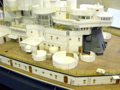 The rest of the brass p/e railing added to the structure.