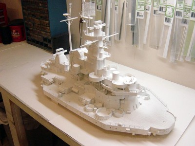 Superstructure now primed and ready for final paintwork.