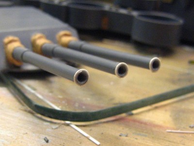 styrene rod wrapped around the end of the barrel