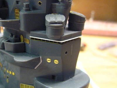 some styrene details added to the bridge to dress it up and cover some seams